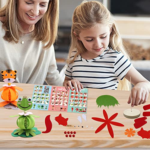 Coola Animal Craft Kit for Kids - Art and Craft DIY Early Educational Toys Suitable for Girls & Boys Pack 6 Include Frog Fox Elephant Rabbit owl Coola