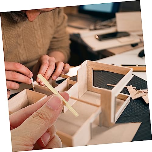 VOSAREA 3 Hardwood Square Dowel Math Counting Stick Toy Model Material Rods Modeling Stick Candy Making Sticks Craft Wood Dowels Wood Popsicle Stick VOSAREA