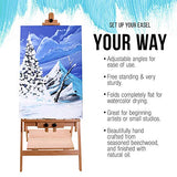 U.S. Art Supply Large Adjustable H-Frame Multi-Purpose Studio Artist Wooden Floor Easel - Tilts Flat, Mast Adjusts to 88" High, Holds 59" Canvas - US ART Supply