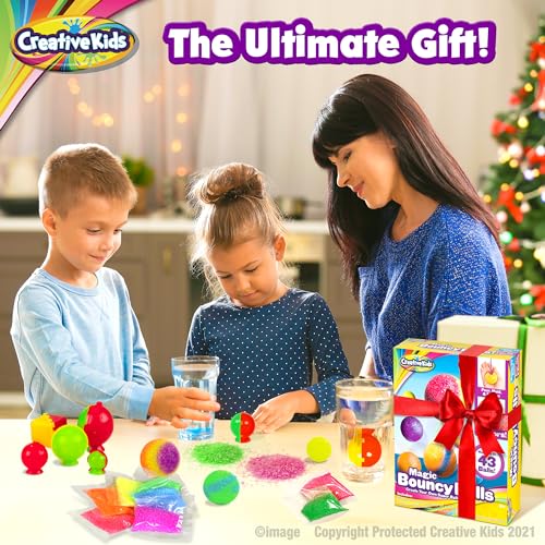 Creative Kids DIY Magic Bouncy Balls - Create Your Own Ball Maker Kit - Educational Science Experiment for Boys and Girls - 25 Multicolor Bags & 5 Creative Kids