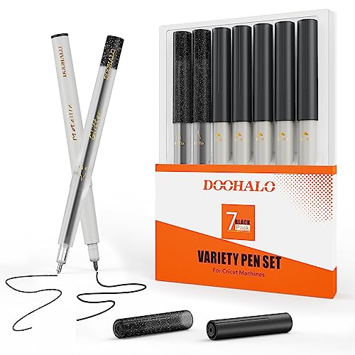 DOOHALO Metallic Grey Black Pens for Cricut Maker 3/Maker/Explore 3/Air 2/Air 1.0/0.8/2.0/2.5 Variety Point Tips Gel Glitter Markers for drawing - WoodArtSupply