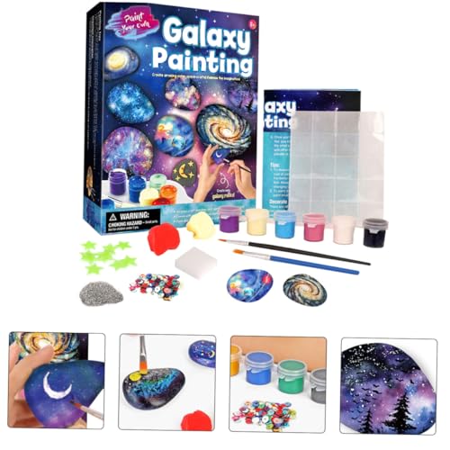 KONTONTY 1 Set Stone Painting Puzzle Toy DIY Painting Stones Smooth Bundle River Stones Rock Art kit Kids Toys Kids Suit Kids Painting Kit Painting KONTONTY