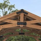 Backyard Discovery Norwood 14x12 All Cedar Wood Gazebo,Thermal Insulated Steel Roof, Durable, Supports Snow Loads and Wind Speed, Rot Resistant, Backyard Discovery