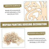 MAGICLULU 50 Sets Chrysanthemum on Blank Wood Chip Craft for Kids Unfinished Wooden Embellishments Unfinished Wooden Cutouts Unfinished Wood Crafts MAGICLULU