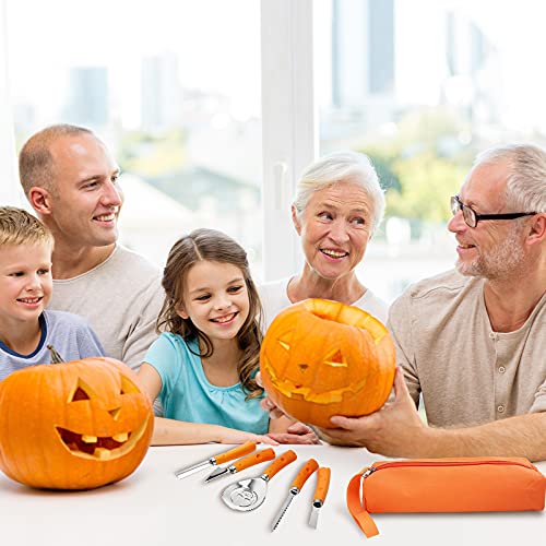 HuaQi Halloween Pumpkin Carving Kit: Halloween Decorations Pumpkin Carving Tools Pumpkin Carving Power Tools with Carrying Case for Kids Adults - WoodArtSupply