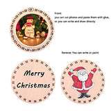 CBCMY 20 Pcs 2.16 inches Natural Wood Slices Craft Unfinished Wood kit Predrilled with Hole Wooden Circles for DIY Crafts Wedding Decorations CBCMY