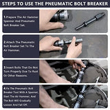 32029 Pneumatic Bolt Breaker Set, Pneumatic Bolt Breaker Set 37315 & 37316, helps remove seized and frozen bolts and nuts. Designed to be used with a Wndine