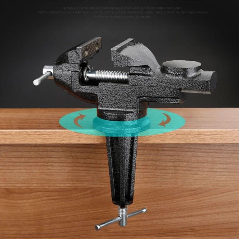 Bench Vise Home Vise Clamp-On Vise, 2.5" black HENGDA VISE