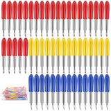 60 Pieces Replacement Cutting Blades for Cricut Explore Air 2/Air 3/Maker, Include 15 Pieces Fine Point Blades 30 Pieces Standard Blades 15 Pieces Prasacco