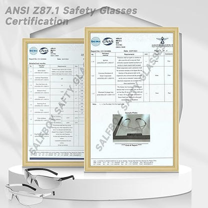 Salfboy Safety Glasses for Men Women ANSI Z87.1 Safety Glasses Bulk UV Protective Eyewear Scratch-Resistant 50PCS - WoodArtSupply