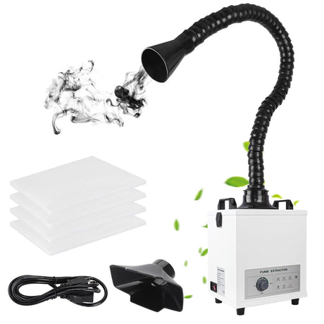 Solder Fume Extractor, 120WStrong Suction FES150 3 Stage Filter Laser Smoke Absorber,Welding Purifier for Laser Engraver and Cutter Soldering Station LVCHEN
