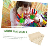 COHEALI 5pcs Board Wood Veneer Plywood Squares Wood Painting Slice Wood Cut Out Unfinished Wood Plaques Unfinished Basswood Thin Plywood Wood Decor COHEALI