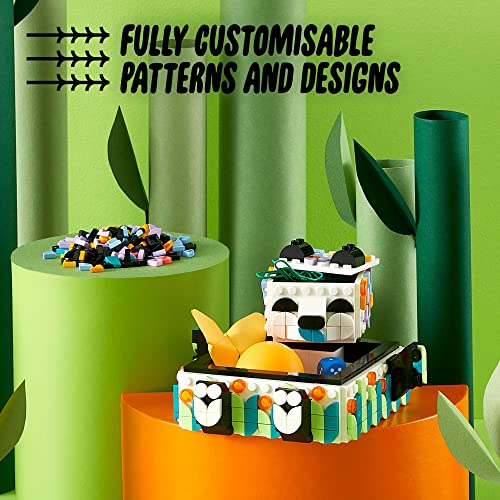 LEGO DOTS Cute Panda Tray 41959 Toy Crafts Set, DIY Jewelry Box, Desk Tidy or Storage Trays, Personalisable Animal Gift Idea for Kids Age 6 Plus - WoodArtSupply