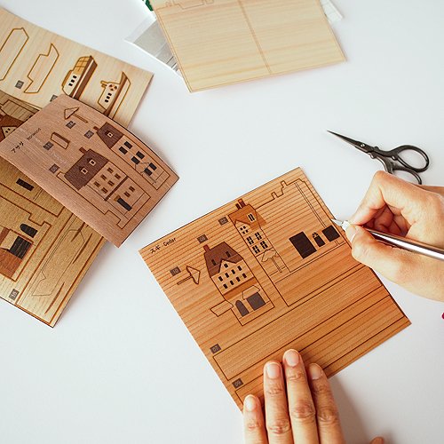 KINOWA Wooden Art Kit Kiharie Copenhagen Made in Japan - WoodArtSupply