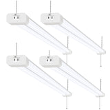 hykolity 4 Pack 4FT LED Shop Light, Linkable Utility Shop Lights, 42W, 5000K Daylight White Shop Light for Garages, Workshops,Hanging or FlushMount, hykolity