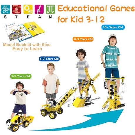 Stem Toys For 5 6 7 8 9+ Year Old Building Block Kit Stem Activities Projects Boy Toys Age 4-8 5-7 6-8 8-10 Creative Set Educational Engineering choopheme