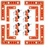 90 Degree Clamp,Positioning Squares,(3" 4") x 8 Right Angle Clamp with 8 Clamp,Corner clamps Woodworking Tool for Pictures Frames, Cabinets, Boxes ZTUKOMN