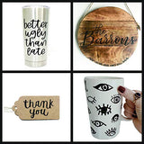 FLYMAX Black Acrylic Paint Pen, 6 Pack 0.7mm Acrylic Black Permanent Marker Black Paint Pen for Glass Ceramic Rock Leather Plastic Stone Metal Canvas FLYMAX