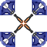 Corner Clamps for Woodworking Set of 4,90 Degree Right Angle Clamps,Aluminum Alloy Square Clamp,Wood Tools for Metal Welding,Photo AFAKE