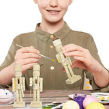 RCFINE 6Pcs Nutcracker Christmas DIY Nutcracker Unfinished Blank Unpainted Nutcracker Figurine Ornament for Table Home Decoration RCFINE