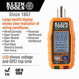 Klein Tools RT250 GFCI Outlet Tester with LCD Display, Electric Voltage Tester for Standard 3-Wire 120V Electrical Receptacles Klein Tools
