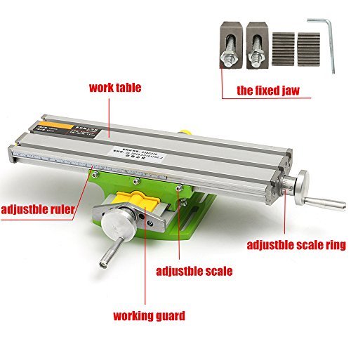 YEEZUGO Multifunction Worktable Milling Working Table Milling Machine Compound Drilling Slide Table For Bench Drill(Medium-Sized) - WoodArtSupply