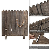 Ikee Design Set of 2 Wood Necklace Jewelry Display Stand for 8 Necklaces, Necklace Display Holder, Wood Plank Necklace Display Stand, Coffee Color Ikee Design