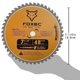 FOXBC 7-1/4 inch Circular Saw Blade Metal and Stainless Steel Cutting 48 Teeth, Replacement for Diablo D0748CF Ceramic Carbide Saw Blade FOXBC