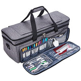 NICOGENA Double Layer Carrying Case with Mat Pocket for Cricut Explore Air 2, Cricut Maker, Cricut Maker 3, Cricut Explore 3, Multi Large Front NICOGENA