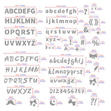 BENECREAT 4PCS 4x7 Inch Metal Engraving Stencils Letter Number Metal Stencils for Wood Carving, Drawings and Woodburning, Engraving and Scrapbooking BENECREAT