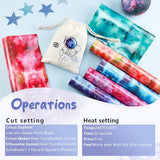 Tintnut Glow in Dark HTV Heat Transfer Vinyl - 12x10 inch 6 Sheets Luminous Galaxy Iron on Vinyl Galaxy HTV Vinyl for T-Shirts DIY Compatible with Tintnut