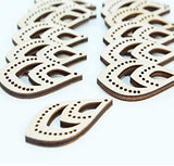 ALL SIZES BULK (12pc to 100pc) Unfinished Wood Laser Cutouts Teardrop Dangle Earring Jewelry Blanks Shape Crafts Made in Texas Texan Wood Crafts