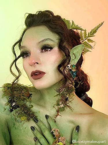 Graftobian Forest Nymph Complete Makeup Kit - Elf Ears with Spirit Gum Adhesive, Luster Face & Elven Body Colors - for Cosplay, Halloween Costumes, &