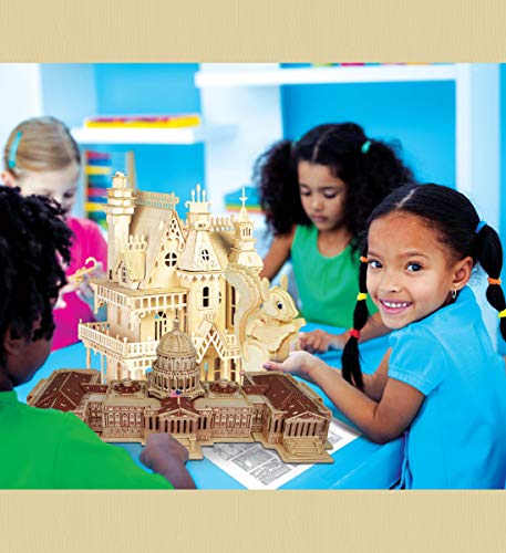 Puzzled 3D Puzzle The US Capitol Building Wood Craft Construction Model Kit Educational DIY Wooden Toy Assemble Model Unfinished Crafting Hobby - WoodArtSupply