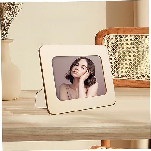 ABOOFAN 6Pcs 6 unfinished wood craft frames picture frames wood frame wooden child desktop decorate postcard photo bulk Wood parent-child Vertical ABOOFAN