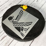 Aleks Melnyk No.443 Metal Stencil, Ancient Egypt, Haroeris, Horus The Ancient, Scarabaeus, Egyptian Religion, Small Stencil, 1 PC, Template for Wood Aleks Melnyk
