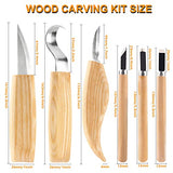 Wood Whittling Kit 6PCS Professional and High Performance Stainless Steel Tools Set for Beginner Carving for Adults and Kids Beginners Wood Carving BUIYLV