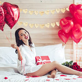 Abaodam 200PCS Wood Heart Cutouts with 10M Ropes Unfinished DIY Wooden Heart Crafts Valentine Heart Hanging Ornaments Abaodam