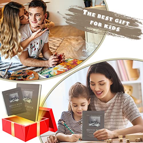 Sketch Book 9x12 - Sketchbook for Drawing - 100 Sheets (68 lb/100gsm),Drawing Pad with Sided Spiral Bound, Sketch Pads for Drawing for Adults for Fuxi