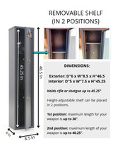 SK New Interiors Buffalo 1015 Gun Rifle Shotgun Metal Small Security Cabinet Safe Storage with Separate Pistol/Ammo Area SK New Interiors