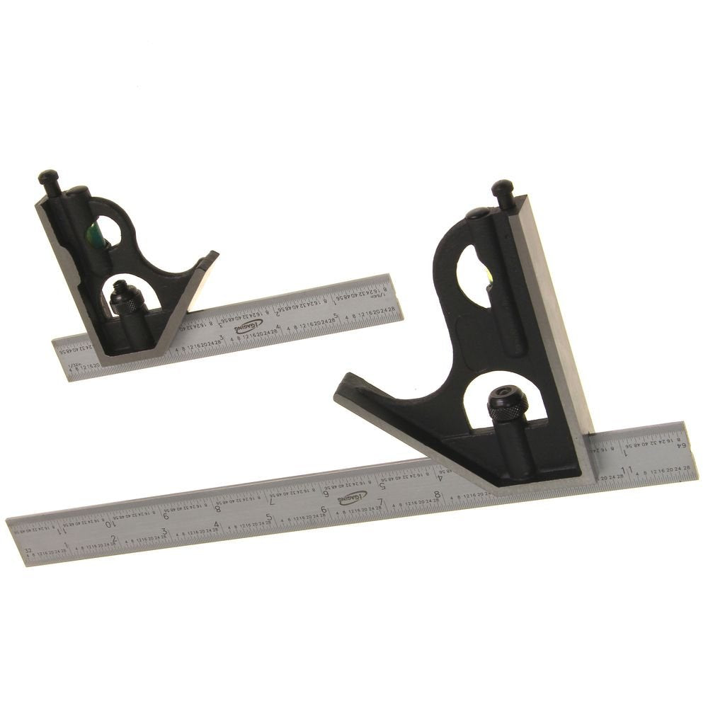 iGaging Combination Square Set 6" & 12" 4R Steel Blade High Precision - WoodArtSupply