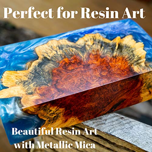 Metallic Epoxy Resin Color Pigment 10 Colors Gold, Silver, Blue and Red Resin Dye Collections Metallic Mica Powders for Lip Gloss with Mixing L5 color