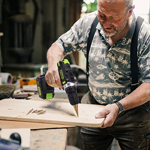 Yougfin Cordless Drill Set, 20V Power Drill Kit with Battery and Charger, 3/8" Keyless Chuck, Variable Speed, 25+1 Torque Setting, 34pcs Accessories Yougfin