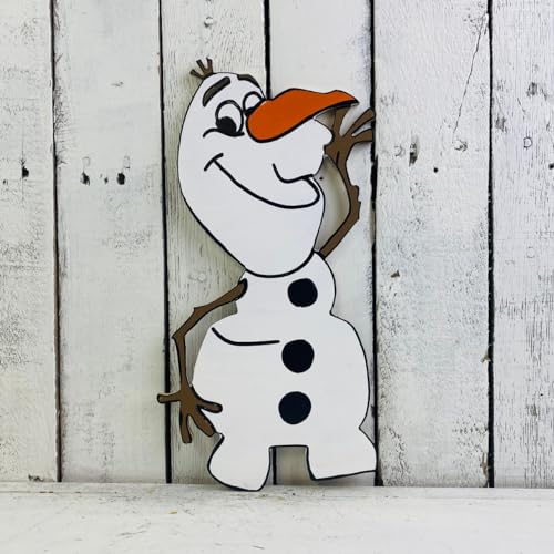 Magical Snowman, Christmas Shapes, Kid's Craft, Unfinished Wood Cutout, Paint by Line Build-A-Cross