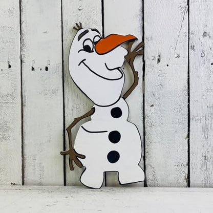 Magical Snowman, Christmas Shapes, Kid's Craft, Unfinished Wood Cutout, Paint by Line