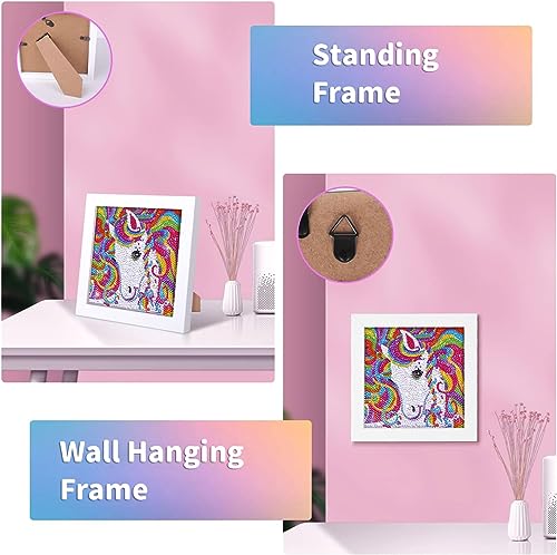 5D Diamond Painting Kits for Kids, Diamond Painting Kits Animals with Wooden Frame, Horse Diamond Painting Kits for Beginners, Girls, Adults, DIY