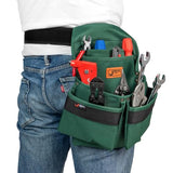 Jetech Tool Belt Pouches Bag with 4 Pocket - Heavy Duty Tool Utility Pouch with Adjustable Belt for Electrician,Carpenters,Craftsman,Gardening Jetech