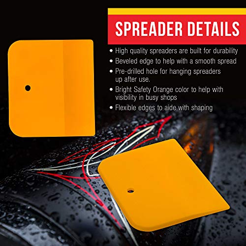 Custom Shop - 4 Inch Body Filler Spreaders for Automotive Body Fillers, Putties and Glazes - Easy, Precise, and Reusable Application - 50 Pack Custom Shop