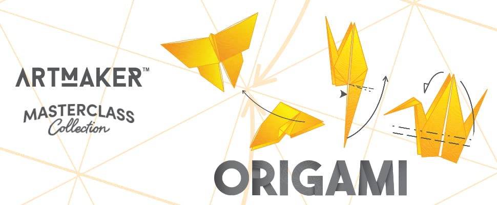 Hinkler Art Maker Masterclass Collection: Origami Techniques Kit - Beginner to Advanced Origami - Japanese Art - Origami Guide - Craft Kits - Arts Hinkler