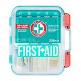 Be Smart Get Prepared First Aid Kit, Teal, 326 Piece, Exceeds OSHA and ANSI Guidelines 100 People - Office, Home, Car, School, Emergency, Survival, Be Smart Get Prepared